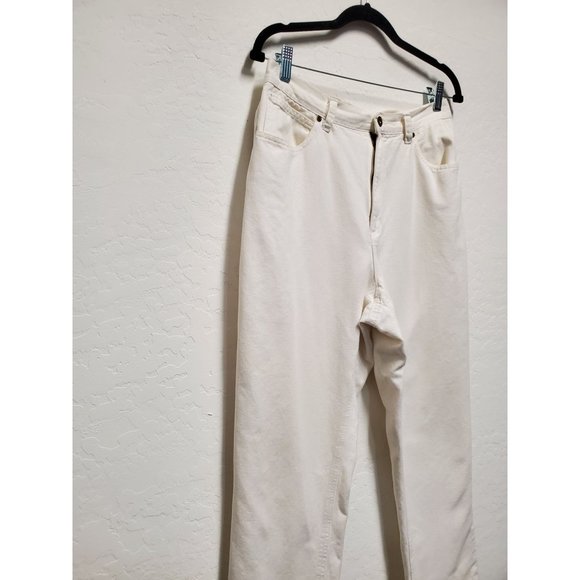 Vintage 80s LizWear Baggy Mom Jeans L High Waisted Pink Denim Tapered Size 14 - Picture 5 of 7